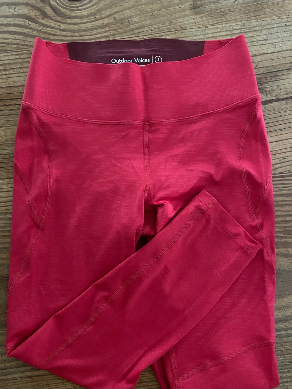 Outdoor Voices Red Techsweat High-Rise Leggings